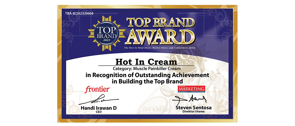 TOP BRAND AWARD 2023 HOTIN CREAM
